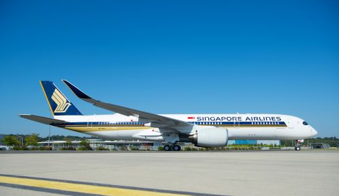 資料圖：新加坡航空A350-900飛機